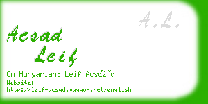 acsad leif business card